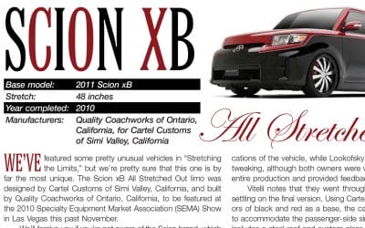 April 2011 Limo Digest Article”Stretching the Limits: Scion XB”