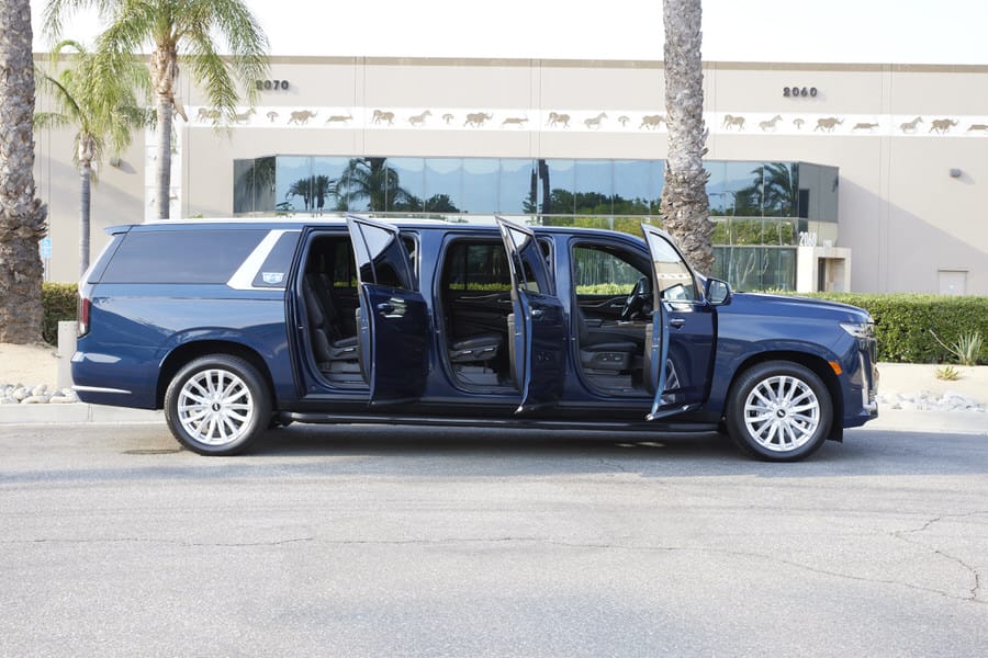 Great features in this custom 2021 Cadillac Escalade ESV Hearse by Quality Coachworks