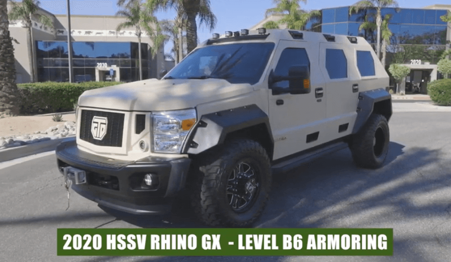 USSV Rhino GX with Level B6 Armoring